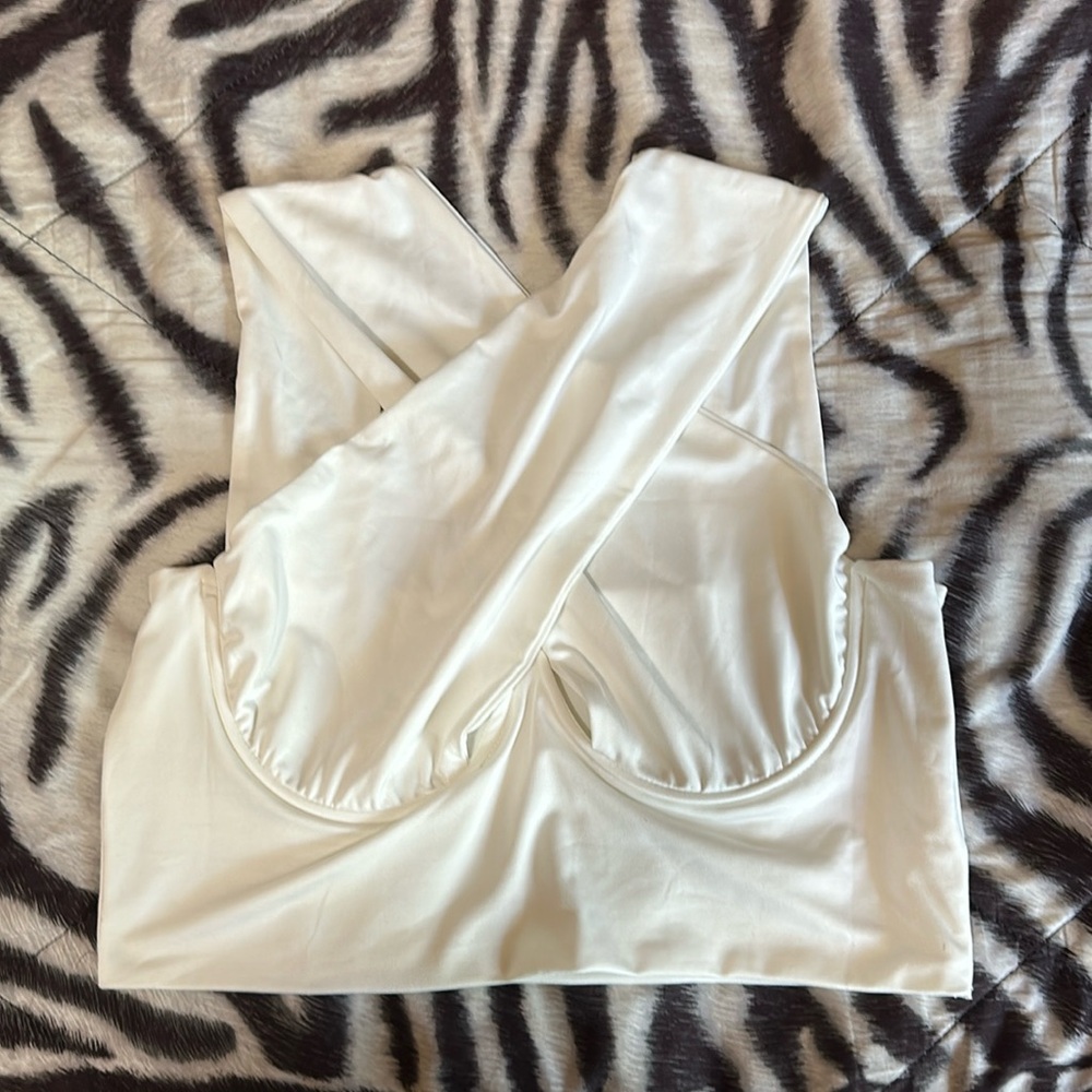 White crop top